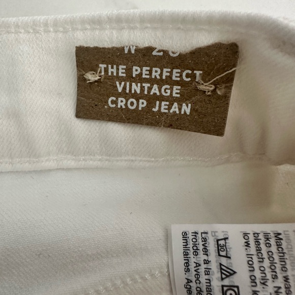 NEW Madewell The Perfect Vintage Crop Jean-Size 28-White - Picture 5 of 7
